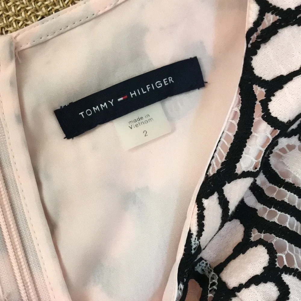 NWT Tommy Hilfiger Pink Floral Lace Sheath Dress
